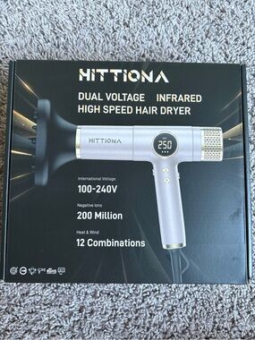 HITTIONA Dual Voltage Infrared High Speed Hair Dryer - Rose Gold. 2000 watts